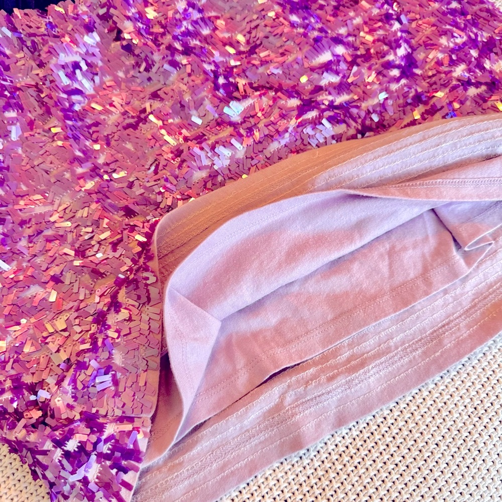 J. CREW Crewcuts Sparkling Sequin Purple Pink Mini Skirt - Picture 4 of 11